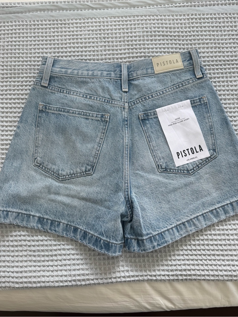 NWT pistola Saige High Rise A-line Short- sz 26- French Riviera color - Picture 7 of 12